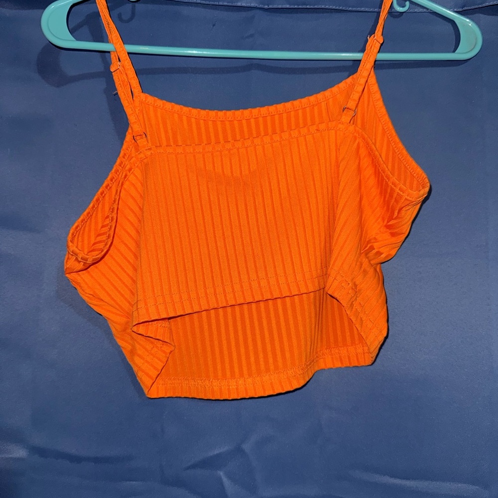 Orange Sleeveless Vest with Tank - Picture 7 of 8
